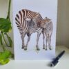 'Peppie & Stripes' - Blank Greeting Card - Picture from Original Drawing - 15 x 21 cm