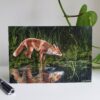 'Fox at Dusk' - Blank Greeting Card - Picture from Original Painting - 15 x 21 cm
