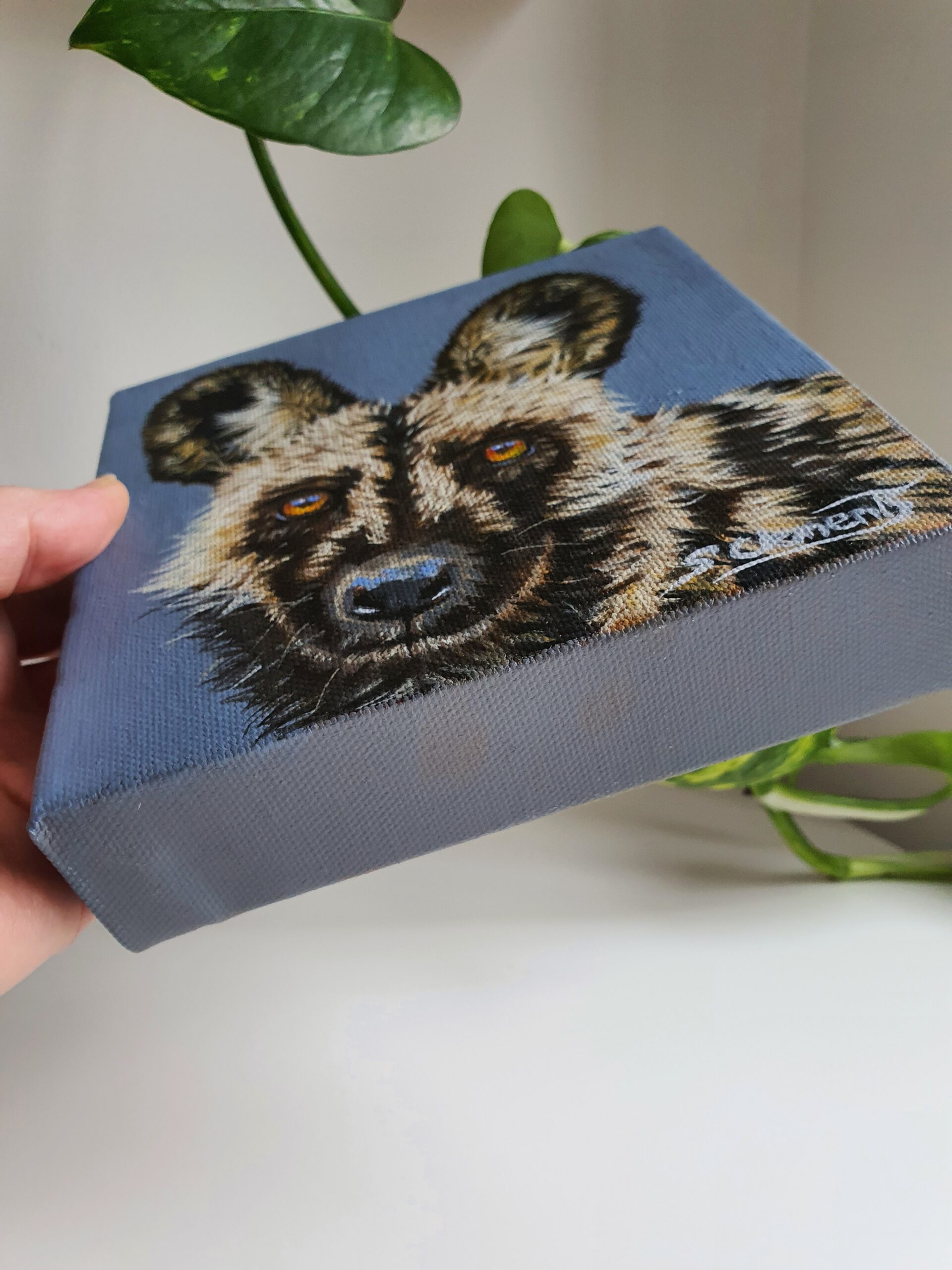 Original Painted Dog Oil Painting - 'Kibo'
