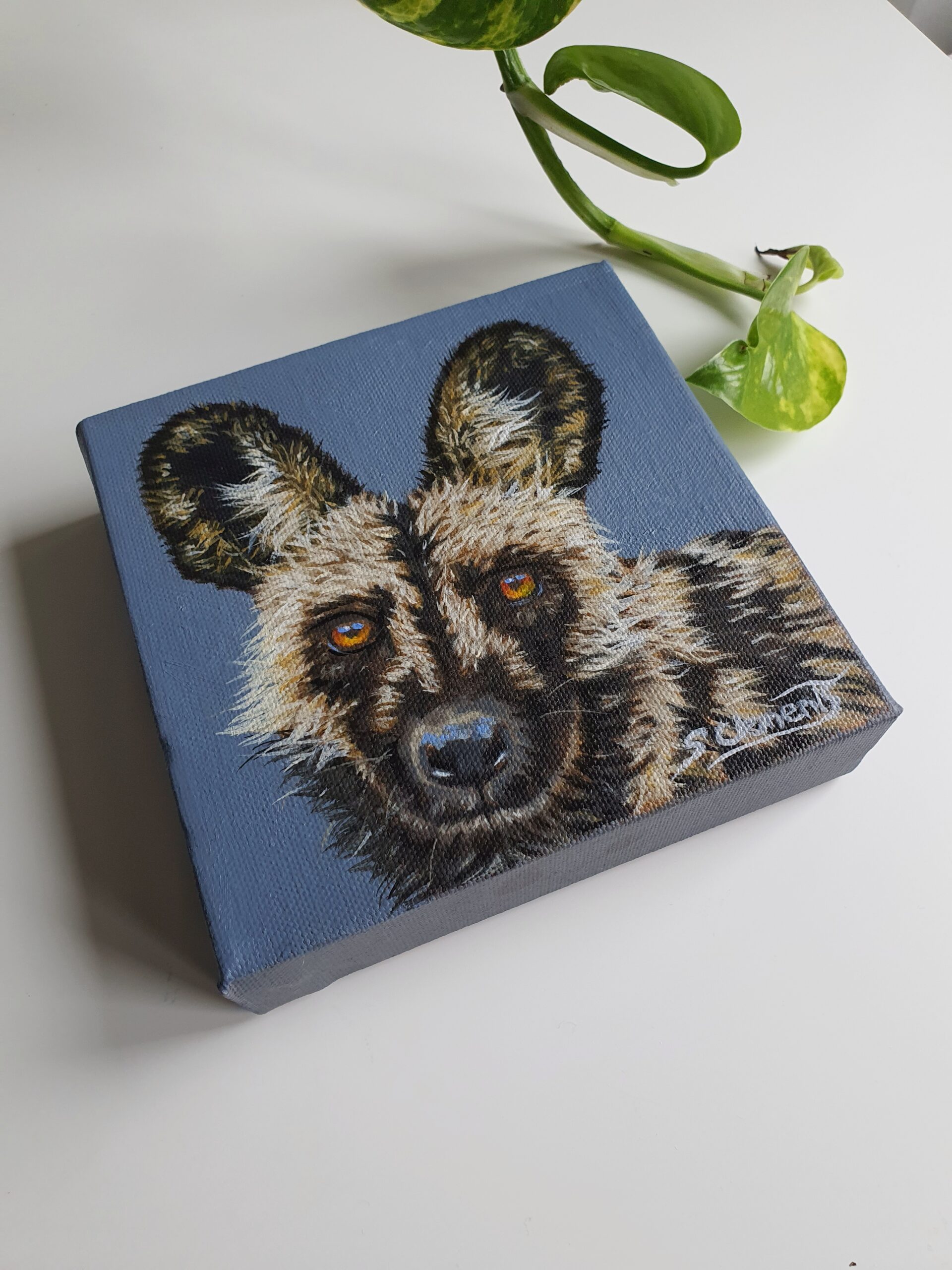 Original Painted Dog Oil Painting - 'Kibo'