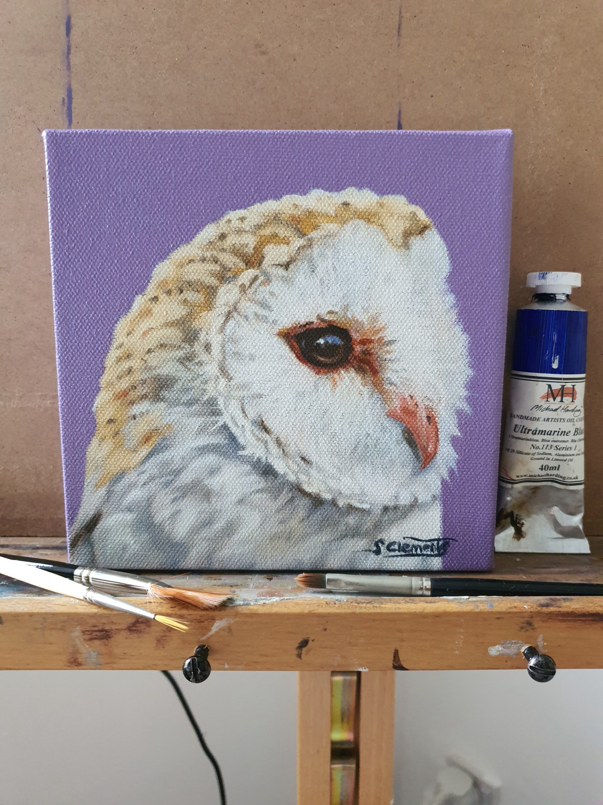 Original Owl Oil Painting - 'Celeste'