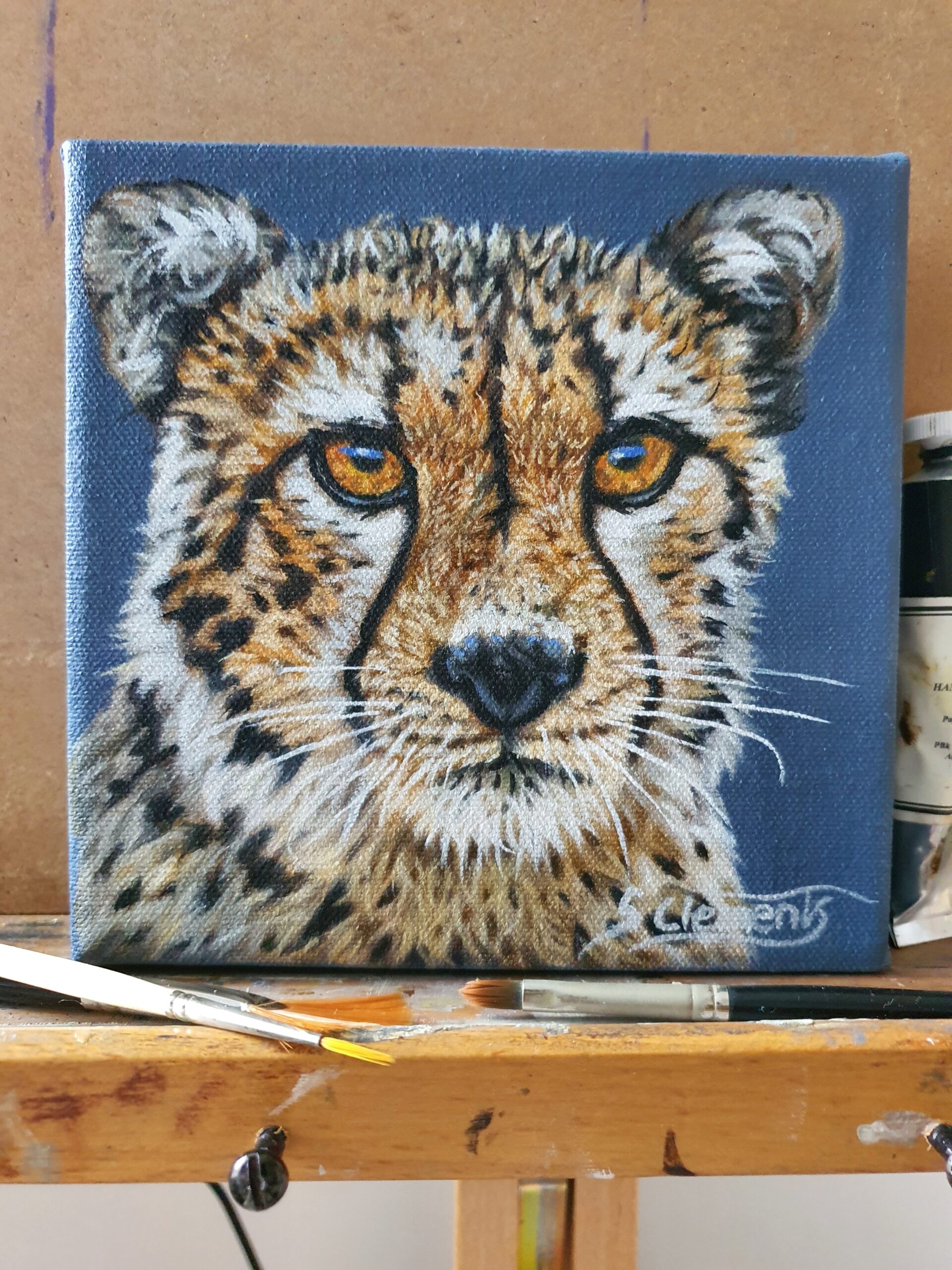 Original Cheetah Oil Painting - 'Eto'o'