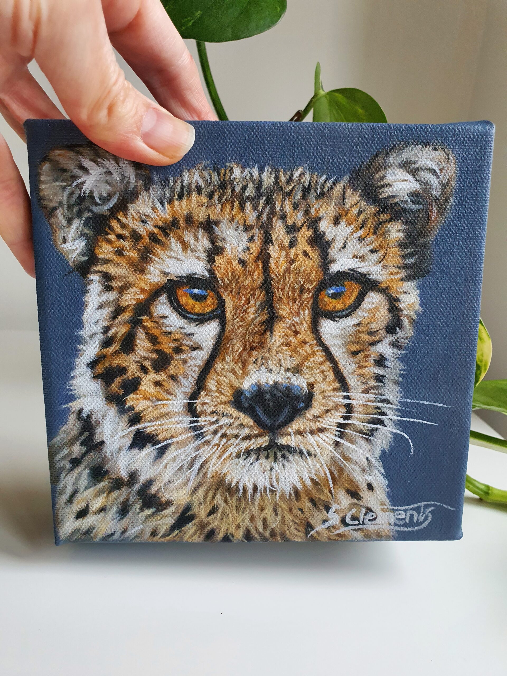 Original Cheetah Oil Painting - 'Eto'o'