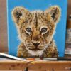 Original Lion Cub Oil Painting - 'Nyota'- meaning Star