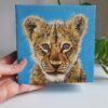 Original Lion Cub Oil Painting - 'Nyota'- meaning Star