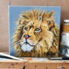 Original Lion Oil Painting - 'Jabari' - brave/fearless