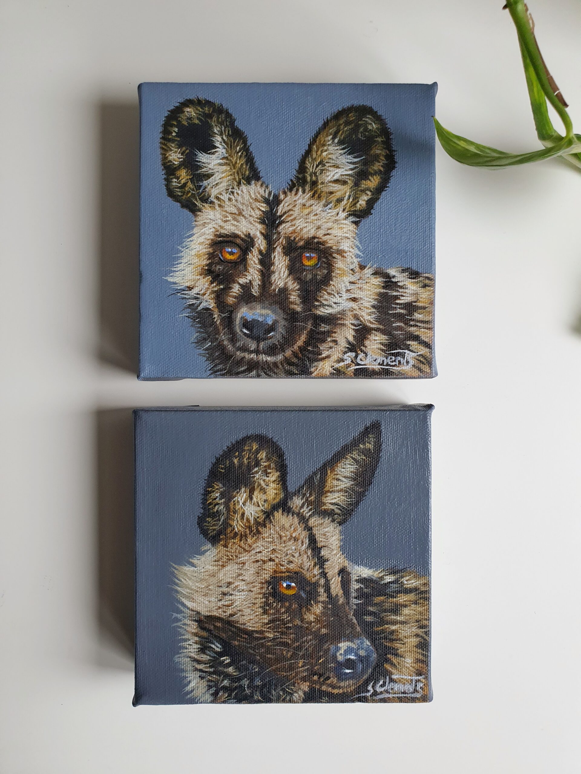 Original Painted Dog Oil Painting - 'Kibo'