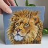 Original Lion Oil Painting - 'Jabari' - brave/fearless