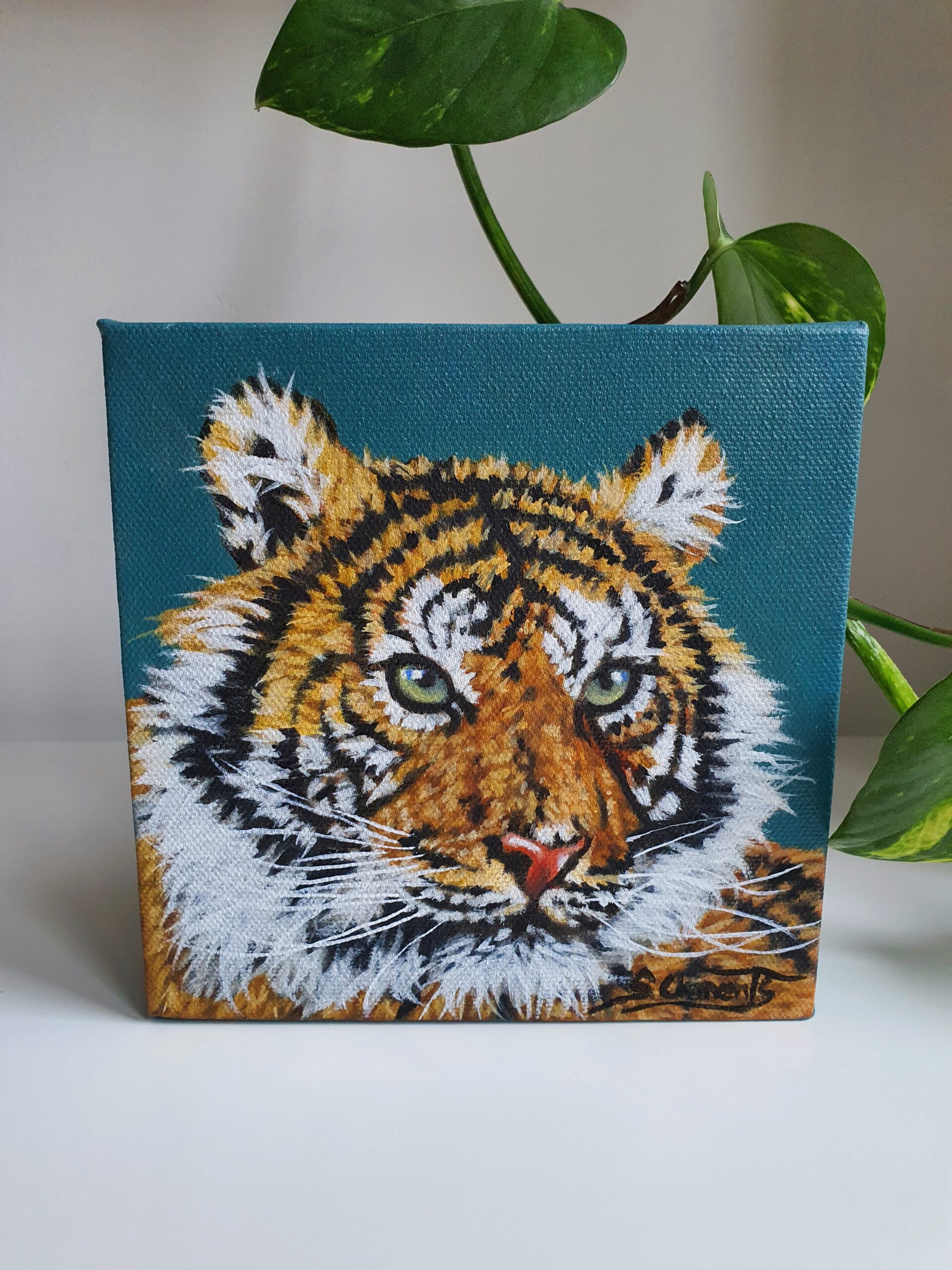 Original Tiger Oil Painting - Blaze
