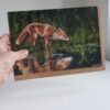 'Fox at Dusk' - Blank Greeting Card - Picture from Original Painting - 15 x 21 cm