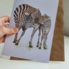 'Peppie & Stripes' - Blank Greeting Card - Picture from Original Drawing - 15 x 21 cm