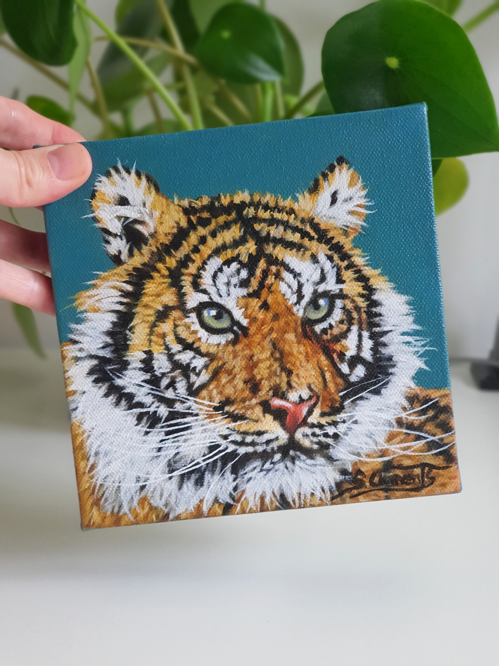 Original Tiger Oil Painting - Blaze