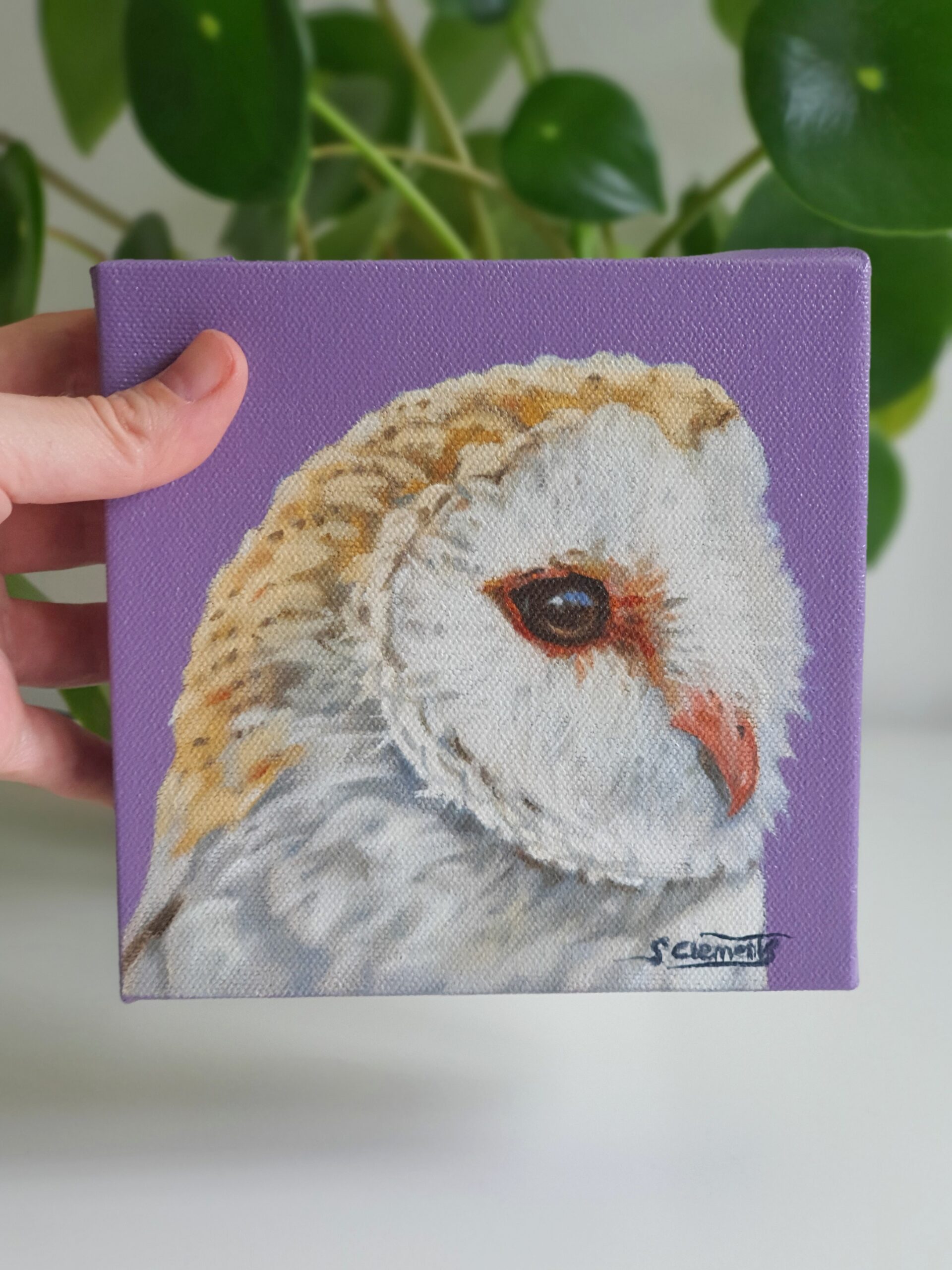Original Owl Oil Painting - 'Celeste'