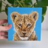 Original Lion Cub Oil Painting - 'Nyota'- meaning Star