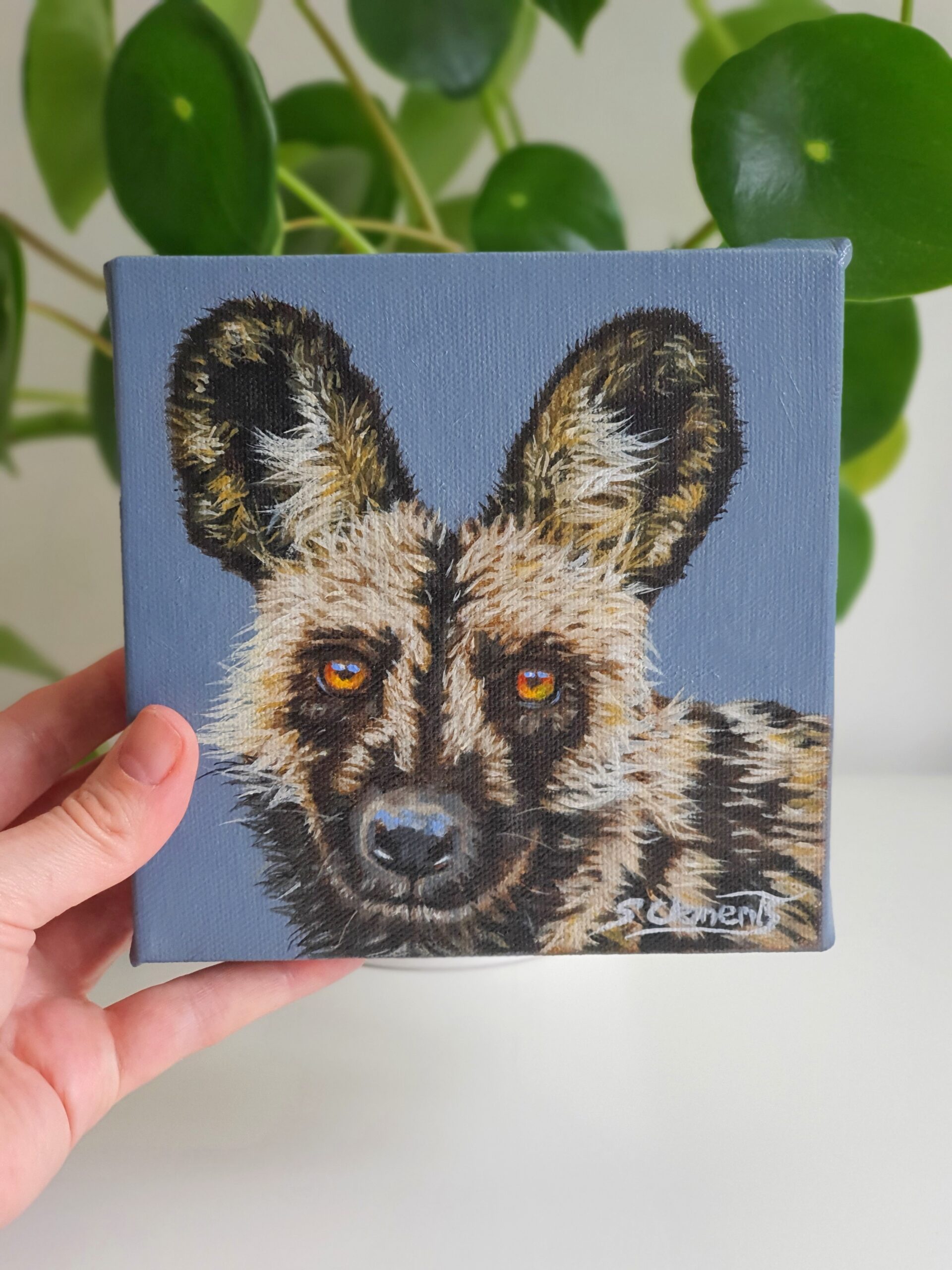 Original Painted Dog Oil Painting - 'Kibo'