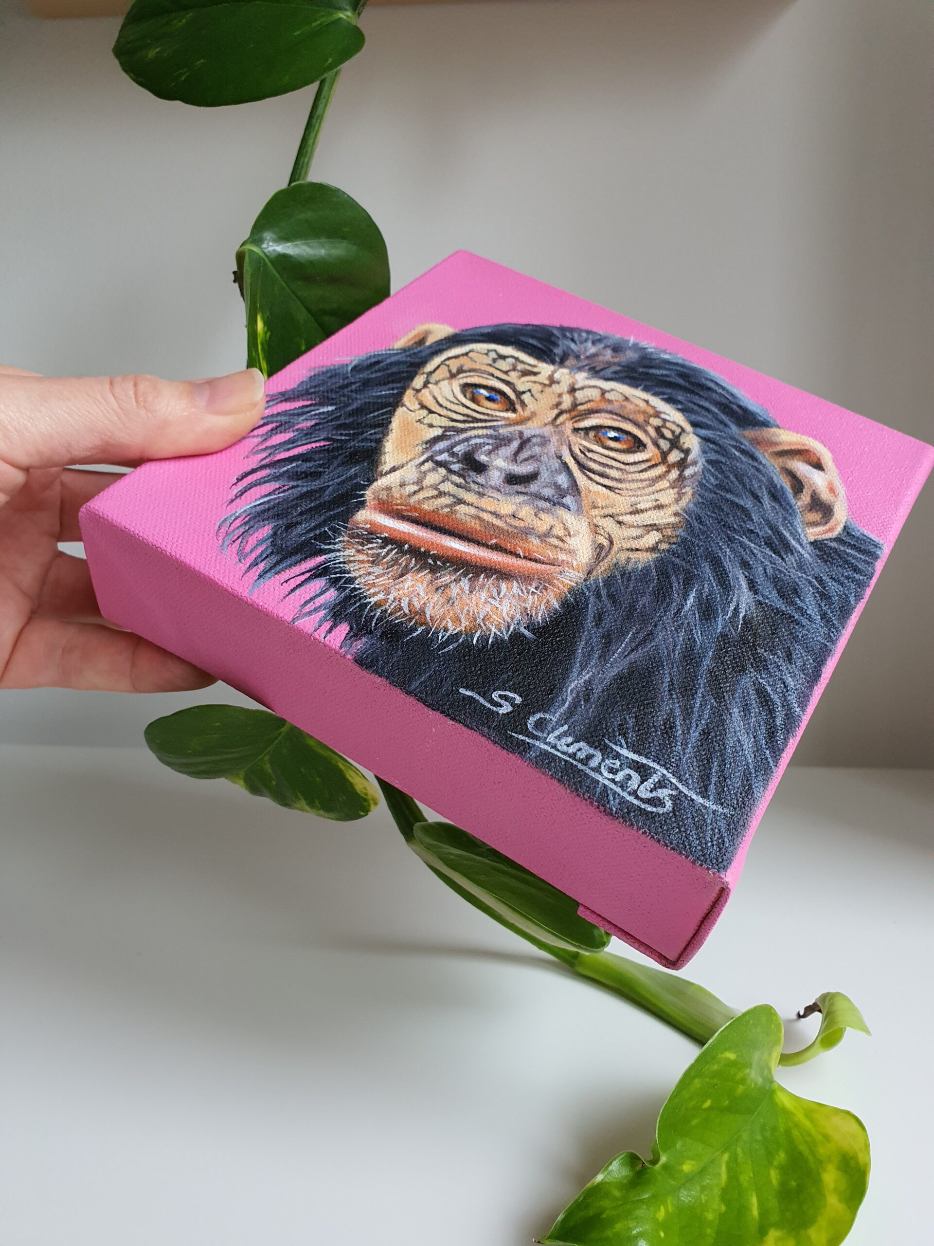 Original Chimpanzee Oil Painting - 'Max'
