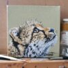 Original Cheetah Cub Oil Painting - 'Zephyr'