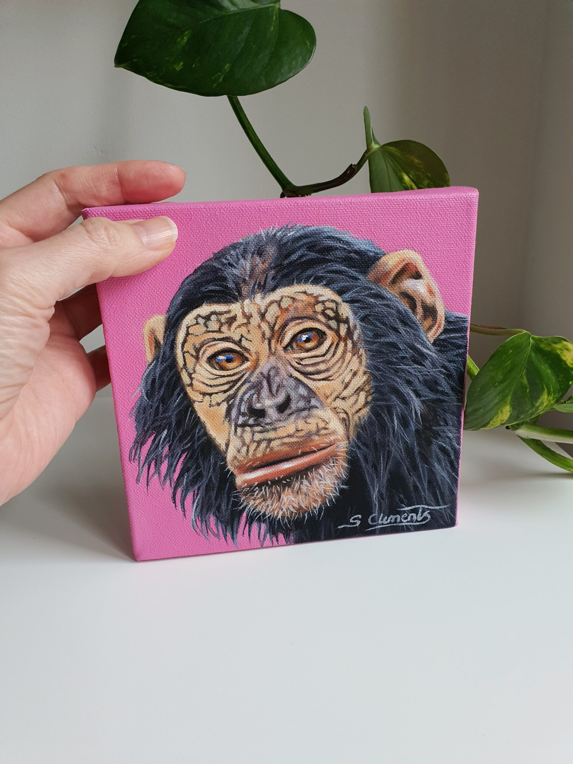 Original Chimpanzee Oil Painting - 'Max'