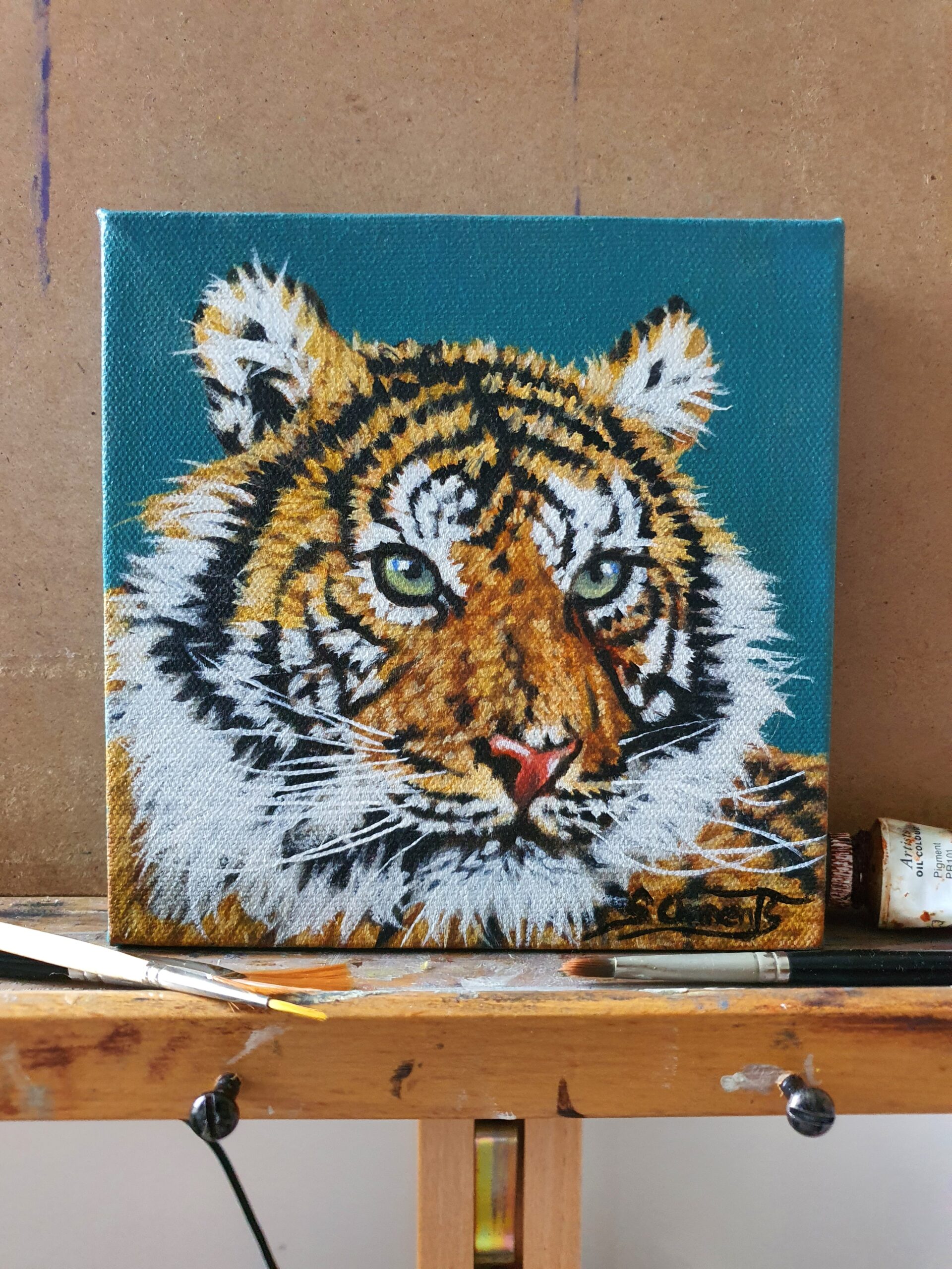 Original Tiger Oil Painting - Blaze